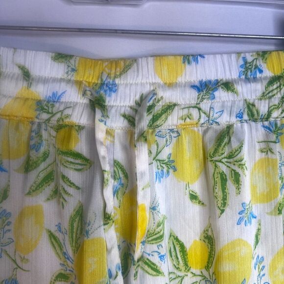 Adore Me Lemon & Lace Sides Pull On Drawstring Waist Pajama Sleep Pant Sz MD - Picture 7 of 12